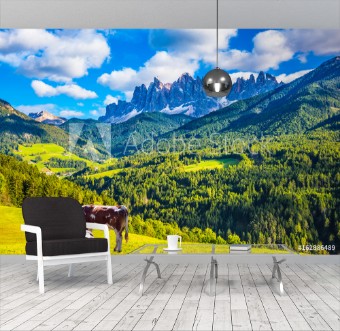 Picture of The dentate wall of dolomite rocks
